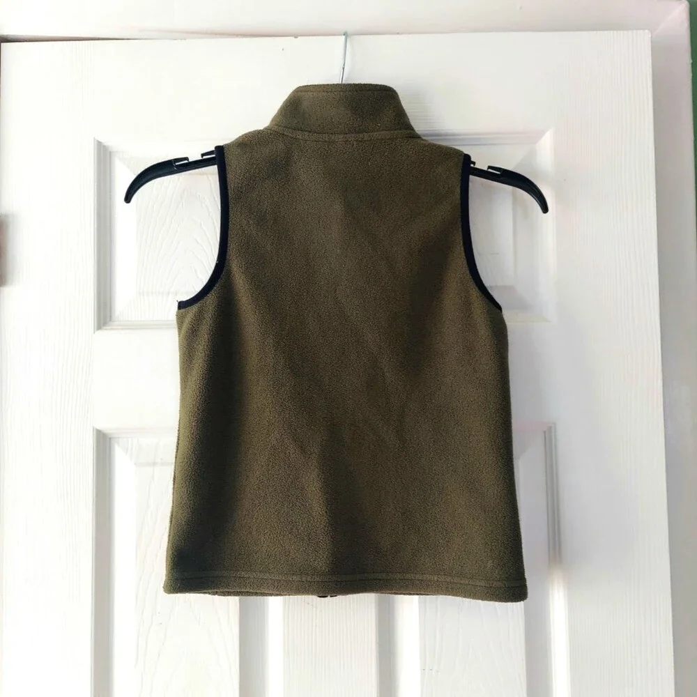 CAT Caterpillar Workwear Green fleece Vest full zip Boys size 5/6 School